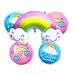 Wanna Party Cute Foil Balloon Set- Pack of 5 for theme Birthday Decoration Items, Unicorn Birthday Decoration Items, Party Decorations- Amazon