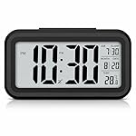 Alarm Clock Digital That Show Temperature, Date and Loud Sound Alarm (Black Digital)- Amazon