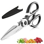 AADHIK Multipurpose Kitchen Scissor with Cover | Stainless Steel Black Kitchen Knife for Cutting Vegetables, Fruits, Meat, Chicken, Seafood | Latest Kitchen Tools & Accessories- Amazon