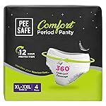 Pee Safe Comfort Period Panties | XL-XXL | 4 Panties | 360° Protection | 12 Hr Protection | Leak Proof | Overnight Comfort | Rash & Toxin Free | Seamless Fit- Amazon