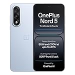 OnePlus Nord 5 | Snapdragon 8s Gen 3 | Stable 144FPS Gaming | Dual 50MP Flagship Camera | Powered by OnePlus AI | 256GB 8GB | Dry Ice- Amazon
