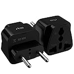 rts Europe Travel Adapter India to Russia, Europe, Turkey & More European Plug Adapter Travel Essentials Universal Travel Adapter Plug Perfect for Cell Phones, Laptop Camera Chargers Black (1 Pack)- Amazon