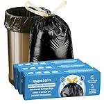 Amazon Basics Multipurpose Drawstring Garbage Bags | Large | 60 Count | 15 Bags x Pack of 4 | Heavy Duty | Jasmine Fragrance | Odour Control | No Tearing Needed- Amazon