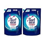 Surf Excel Matic Top Load Liquid Detergent 3.2 L Refill, Designed for Tough Stain Removal on Laundry in Washing Machines – Mega Pack (Pack of 2)- Amazon
