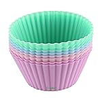 Clazkit Silicone Muffin Cup Moulds – 8 Pieces, Assorted, Silicone- Amazon
