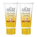 Lacto Calamine Ubtan Face Wash for Glowing Skin | Natural Face Wash with Sandalwood, Saffron, Neem, Almond & Turmeric | Exfoliating Facewash reduces Tan | Sulphate, Paraben Free | 100 ml Pack of 2- Amazon