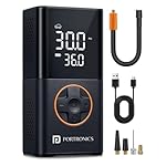 Portronics Vayu 3.0 tyre Inflator with 150 PSI Pressure, 4000 mAh Battery, Digital Display, Pressure Detection, Air Pump Compressor for Cars, Bikes, Bicycles & Balls(Black)- Amazon