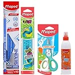 Maped Craft Kit for Kids|Pencil, Twist & Flex Ruler, Kidi cut Scissor,White Glue- A complete Craft Supply|Wooden Pencils|Shock proof Scissor|Ideal for young kids learning|Safe & Non-toxic For Children- Amazon