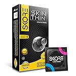 Skore SkinThin Ultra Fine Thin Condoms | With Disposal Pouches -1 Pack (10 pieces)- Amazon