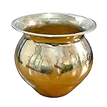 Traditional Brass Kalash/Lota – 200 ML | Handcrafted, Joint-Free, Leak-Proof for Temple, Home & Ritual Use- Amazon