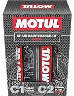 Motul Chain Lube & Chain Cleaner Combo for Bikes – C2 Lubrication + C1 Deep Cleaning Spray for Superior Chain Care, Suitable for All Motorcycles, 150 ml Each- Amazon