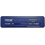 Doms Superio Super Dark Graphite Pencils Pack of 20 Pencils| With FREE 1 Eraser 1 Pencil Sharpner 1 Point Protection Cap & 1 Cleaning Brush| With Storage Case Metal Body- Amazon
