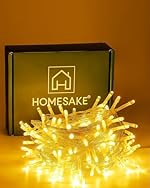 Homesake® 36 Feet Long 40 LED Power Pixel Serial String light Fairy Lights, Plug Sourced, Home & Outdoor light for christmas tree light corner Home, ornament setup festive decor (Pack of 1 Warm White)- Amazon