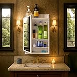 PARASNATH Rich Look Bathroom Mirror Cabinet White Colour and Ample Storage Capacity for Personal Care Items | Durable Plastic Build – 6 Year Manufacturer Warranty -Made in India- Amazon