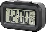 Kadio Small Digital Alarm Clock Large Display Bedside Clock with Luminous Temperature Calendar, Battery Powered Alarm Clock for Bedroom Office Desk Table (Black)- Amazon