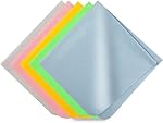 Microfiber Cleaning Polishing Cloth for Mobile Screen Camera Lense Tablets iPad Monitors Desktop Laptop Sunglasses and Other Glass Materials (Multi-Color) 6 x 7 Inches – Pack of 5- Amazon