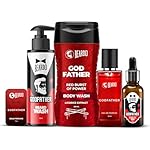 Beardo GodFather Body Wash 200ml, Solid Perfume 10g, Perfume 50ml, Beard Wash 100ml & Beard Oil 30ml | 5-Piece Grooming Set for Men, Ultimate Clean & Fragrance Combo- Amazon