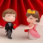Wonderland Set of 2 Proposing Couple Miniature| Bonsai Tray Garden Decor | Doll House Accessory | Figurine for Car Dashboard| Fairy Garden Accessory | Boy- 0.5×0.5×1.7 inch Girl- 1x1x2 inch- Amazon