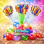 GRAPHENE Set of 3 Bunch 111 Holi Magic Water Balloons With Tap Adapter Automatic Latex Non Toxic Vibrant Color Quick Fill Easy Tie Water Balloon Summer Fight Holi Celebration for Unisex Kids Boy Girl- Amazon