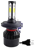 Miwings High Brightness 3 Side H4 LED Headlights Hi/Low Beam Bulbs 40W White Conversion Kit for Royal Enfield, Motorcycle, Bike, Scooty (Pack 1)- Amazon