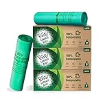 Presto! 100% Compostable Garbage Bags | Large (L) | 30 Counts | 10 Bags X 3 Packs | 24 x 32 Inches | Strong and Durable | For Dry and Wet Waste, Green- Amazon