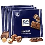 Ritter Sport Praline Chocolate 100g (pack of 3) Milk Chocolate with Praline Filling, Ritter Sport Chocolates in colorful variety, product of Germany- Amazon