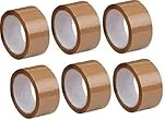 CRAE Packaging Brown Cello Tape For Office, Home and E-Commerce Packing | 1INCH Diameter | 65 Meter | Pack of 6- Amazon
