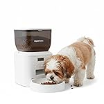 Amazon Basics Automatic Pet Feeder with Voice Recording | 4L Large Capacity | Programmable Timer, LED Display, Anti-Clogging | Portion Control for Dogs & Cats | Black- Amazon