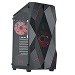 daWg V’ Series 240 Mid-Tower Gaming Cabinet/Case, Pre-Installed 2 Multicolor Fans, Support AIO Upto 360mm, ATX, mATX, Mini ITX, Tempered Glass, Dust Filters, Cable Management, USB 3.0 (Black)- Amazon
