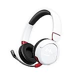 HyperX Cloud Mini – Wireless Headset,Compatible with PC,Chromebook,Nintendo Switch,PlayStation Controllers,Xbox Controllers,Phones, Laptops,Tablets,Volume Below 85dB,Immersive Sound,White- Amazon