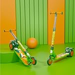 Lifelong Kick Scooter Adjustable Height, Foldable Design, with Side Stand, Skate Scooter for Kids, 6month Manufacturers Warranty, 50Kg Weight Capacity, (Green & Orange)- Amazon