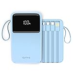 Lifelong Electronics 20000mAh 22.5W Fast Charging Power Bank | 3 Inputs (1 Built-in USB A Cable + 1 C + 1 Lightning Port) & 6 Outputs (3 Built-in Cables + 1 C + 2 A Port) | Small Pocket Size Powerbank- Amazon