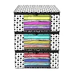 Kuber Industries Clothes Organizer For Wardrobe (Pack of 3) – Storage Organizer For Saree | Shirts | Lehenga – Dress Organizer For Wardrobe – Saree Covers With Zip (Polka Dots) (Black and White)- Amazon