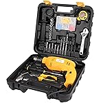 Asian Paints Corded Electric Professional Impact Drill Tool Kit,550 Watts,2900 Rpm,Chuck 13Mm Machine Variable Speed,Forward/Reverse Rotation,Double Insulation,Improved Carbon Brush(88 Pcs),Yellow- Amazon