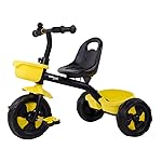 Bumtum Tricycle Ride | Play & Plug Cycle for Kids | 2-5 Years – Tricycles for Boy & Girl | Sturdy Designs with Storage Box, Horn and Guarded Seats, Heavy Wheels (Yellow, Pack of 1)- Amazon