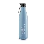 Cello Puro Steel-X Neo 900 Inner Steel Insulated Water Bottle 720ml, Blue | ISI Certified | PU Insulated | BPA Free, Leakproof | Insulated Cold Water Bottle for Office, School, Cycling, Gym & Travel- Amazon