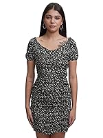 Tokyo Talkies Women’s Dresses for Women | Floral Print | Short Smocked Dress | Puff Sleeves | Elegant & Trendy- Amazon