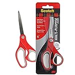 3M Scotch Scissors | 6″ Multipurpose | Comfort Grip Handle and Stainless Steel Blades | Paper, Photos, Crafts- Amazon