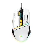 Ant Ghost 50 RGB Gaming Mouse with12800 DPI Wired Optical Gamer Mouse with 8 Programmable Buttons & Software Support DIY Key Binding Fast Fire Button 1KHz Polling Rate – White- Amazon