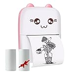 Toy Imagine Mini Portable Thermal Printer – Bluetooth Pocket Printer for Kids & Adults, 57mm Inkless Photo & Label Printer with (1 Roll + 1 Extra Roll) Prints B&W Notes & Stickers (Assorted)- Amazon
