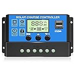HASTHIP® 20A 12V to 24V Solar Charge & Panel Controller,Intelligent Regulator with Dual USB Port 5V Light Timer Control and LCD Display- Amazon
