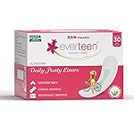 everteen Panty Liners for Women, 30 Liners 185mm with Aloe Vera & Neem, Less than 1mm Ultra thin Cottony Soft Pantyliners, Prevents White Discharge & Rashes, Comfort on Non Period Days- Amazon