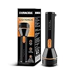 Duracell LED Torch Light, Super Bright, 6000 LUX, Ultra-Light and Easy to Carry Design, Large Reflector, for Everyday Use, 2AA Batteries Free, Black- Amazon