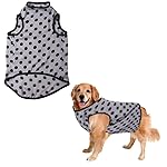 Sage Square Funky Soft Material Dog T-Shirt | Cool/Funky Print Pet | Soft Light Weight | Comfortable, Breathable Dog Clothing | Trendy Vest Outfit (XXLarge – 28 Inch, Polka Grey)- Amazon