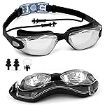 SLOVIC Swimming Goggles for Men [Black] | Swimming Goggles for Women | Anti-Fog & UV Protected Swimming Glasses for Men | Swimming Accessories | Leaf-Proof Goggle with Adjustable Straps & Nose Clip- Amazon