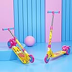 Lifelong Kick Scooter Adjustable Height, Foldable Design, with Side Stand, Skate Scooter for Kids, 6month Manufacturers Warranty, 50Kg Weight Capacity, (Yellow & Pink)- Amazon