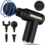 Massage Gun-Deep Tissue Handheld Massagers -4 Massage Heads-6 Adjustable Speeds-Hand Massager with LCD Display Screen- Rechargeable- Handheld Massagers for Muscle Pain Relief Recovery (Massage Gun)- Amazon