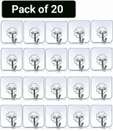 Soniya Self Adhesive Wall Hangers with Stainless steel Hooks Hook (Pack of 20)- Shopsy
