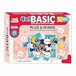 Ankit Toys & Games 4 in 1 Basic Educational Puzzle for Kids – 50 Piece Learning Set for Math (Addition, Subtraction, Multiplication & Division) – Fun & Engaging Toy Early Learner Game for Ages 3+- Amazon