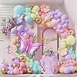 SpecialYou.in Butterfly Theme Birthday Party Decorations with Pastel Balloons for Decoration,Foil Balloons for Decor,Butterfly Stickers for Wall Decoration,Birthday Decoration Kit for Girls,Set of 1- Amazon